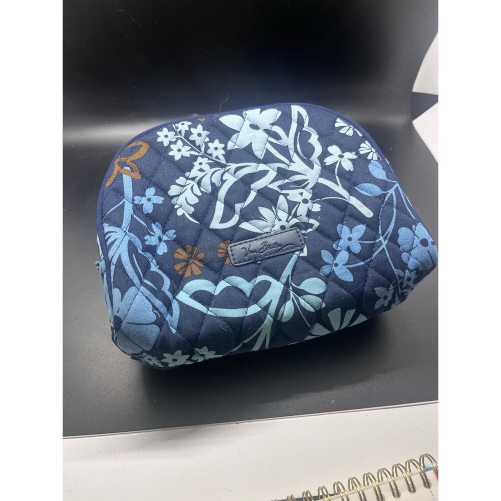Vera Bradley JAVA FLORAL Small COSMETIC MAKEUP Case for Purse or Tote